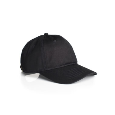 DAVIE SIX PANEL CAP - BLACK