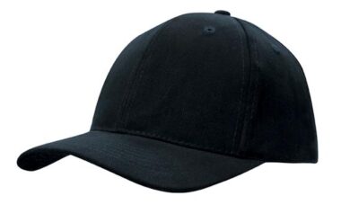 Black Brushed Heavy Cotton With Snap Back