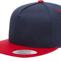 YUPOONG CLASSIC 5 PANEL MODEL # 6007T - NAVY RED