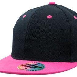 Newport Youth Size Black/Pink Premium American Twill with Snap Back